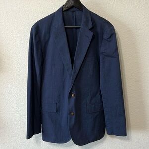 J. Crew Ludlow Slim fit suit jacket cotton- linen blend - Navy Blue, 40R